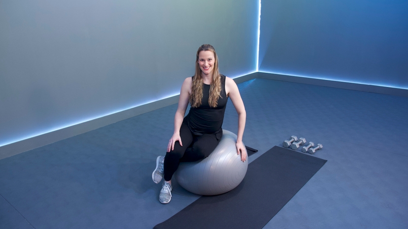 20 Min Prenatal Stability Ball & Dumbbells #77