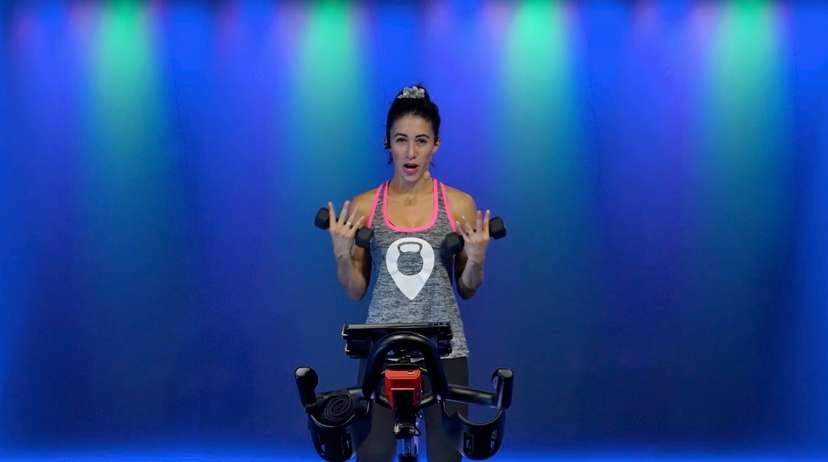 45 Min Adv 90s Rhythm Ride w/ Dumbbells #153