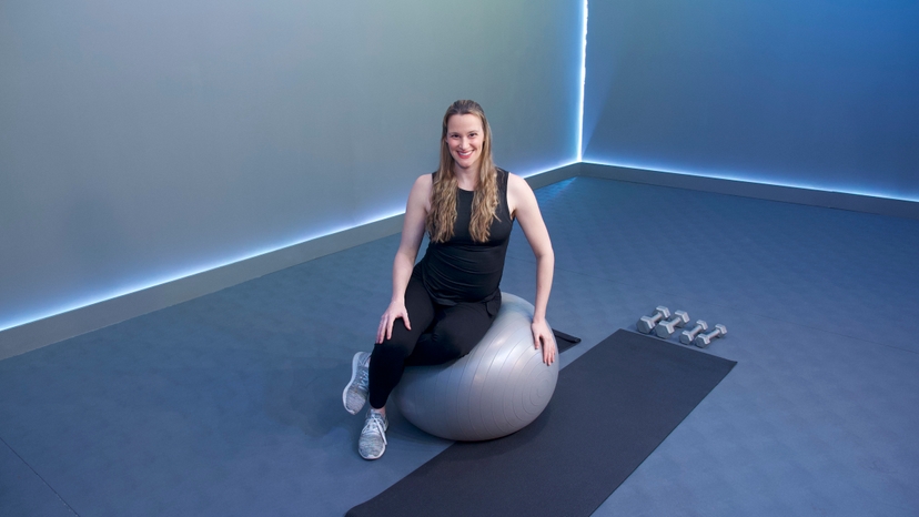 20 Min Prenatal Stability Ball & Dumbbells #77
